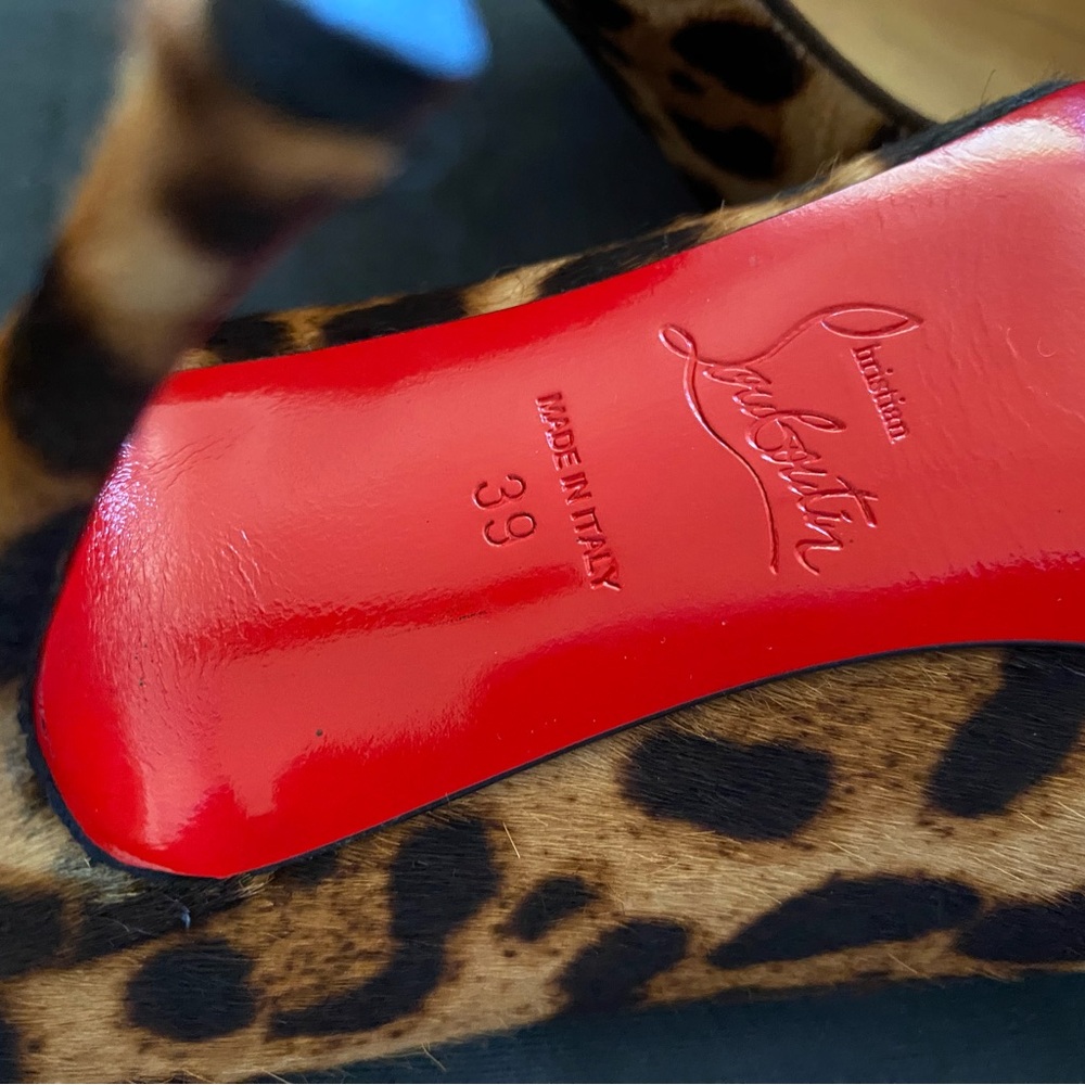 Christian Louboutin Piou Piou Leopard Calf Hair Heels - Picture 7 of 12